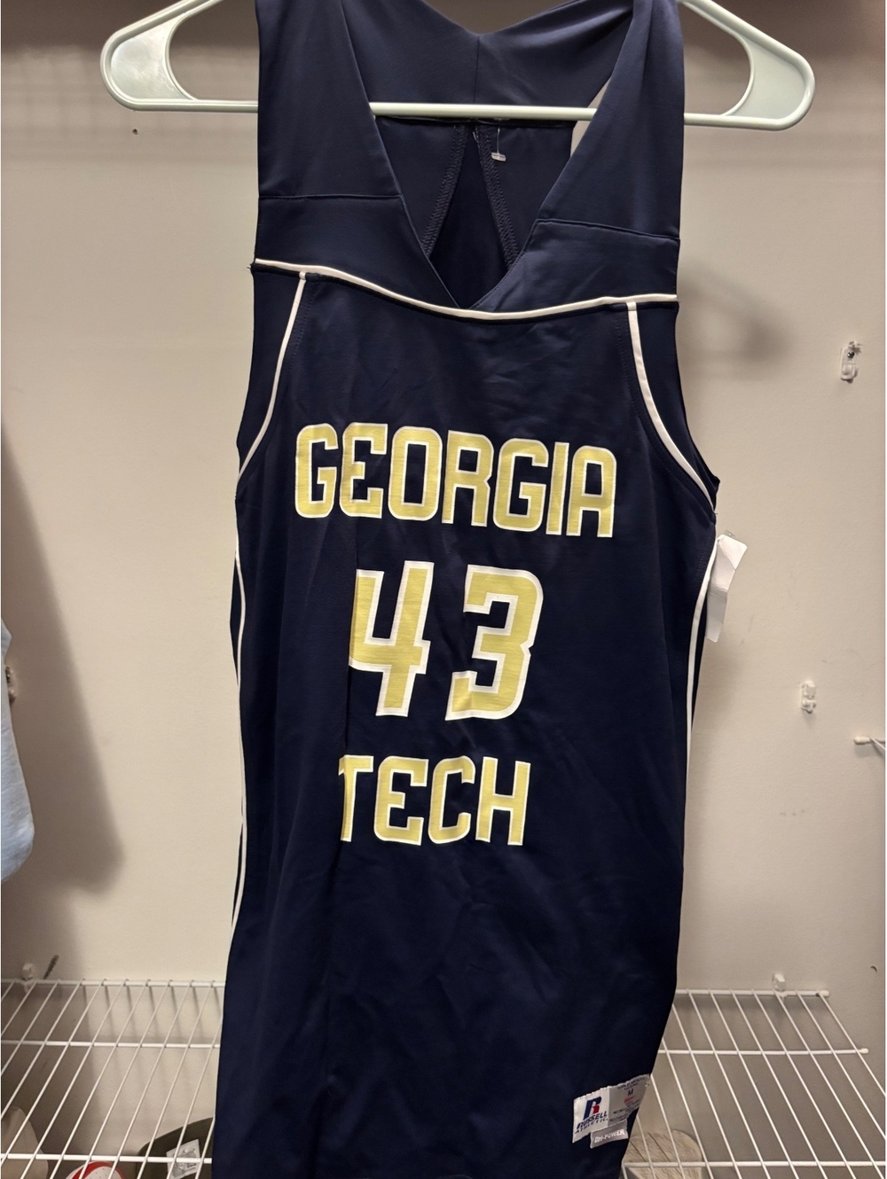 Russell Athletic Georgia Tech #43 Navy Blue Basketball Men's